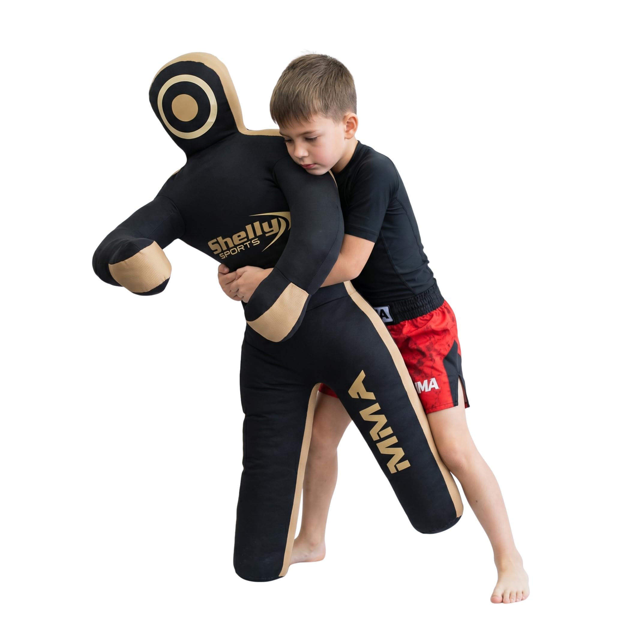 Shelly Mannequin de combat MMA pour enfants Sac de frappe BJJ, Jitsu brésilien Position debout, arts martiaux, boxe, karaté, entraînement – Non rempli