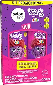 Salon Line, Kit Shampoo e Condicionador, #todecacho Kids, Uva, Vegano - Para Cabelos Ondulados, Cacheados e Crespos