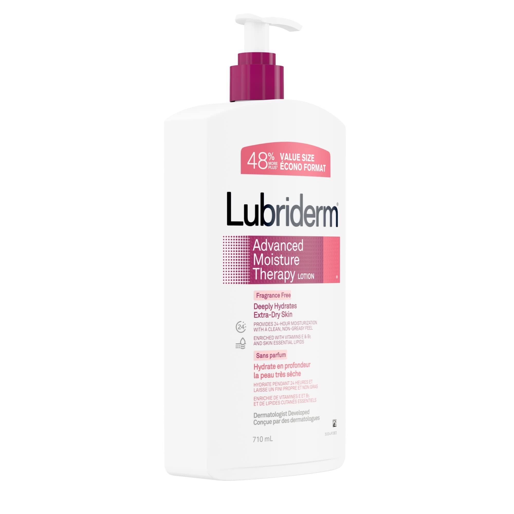 Lubriderm Unscented Moisture, Unscented, 710ml & Advanced Moisture