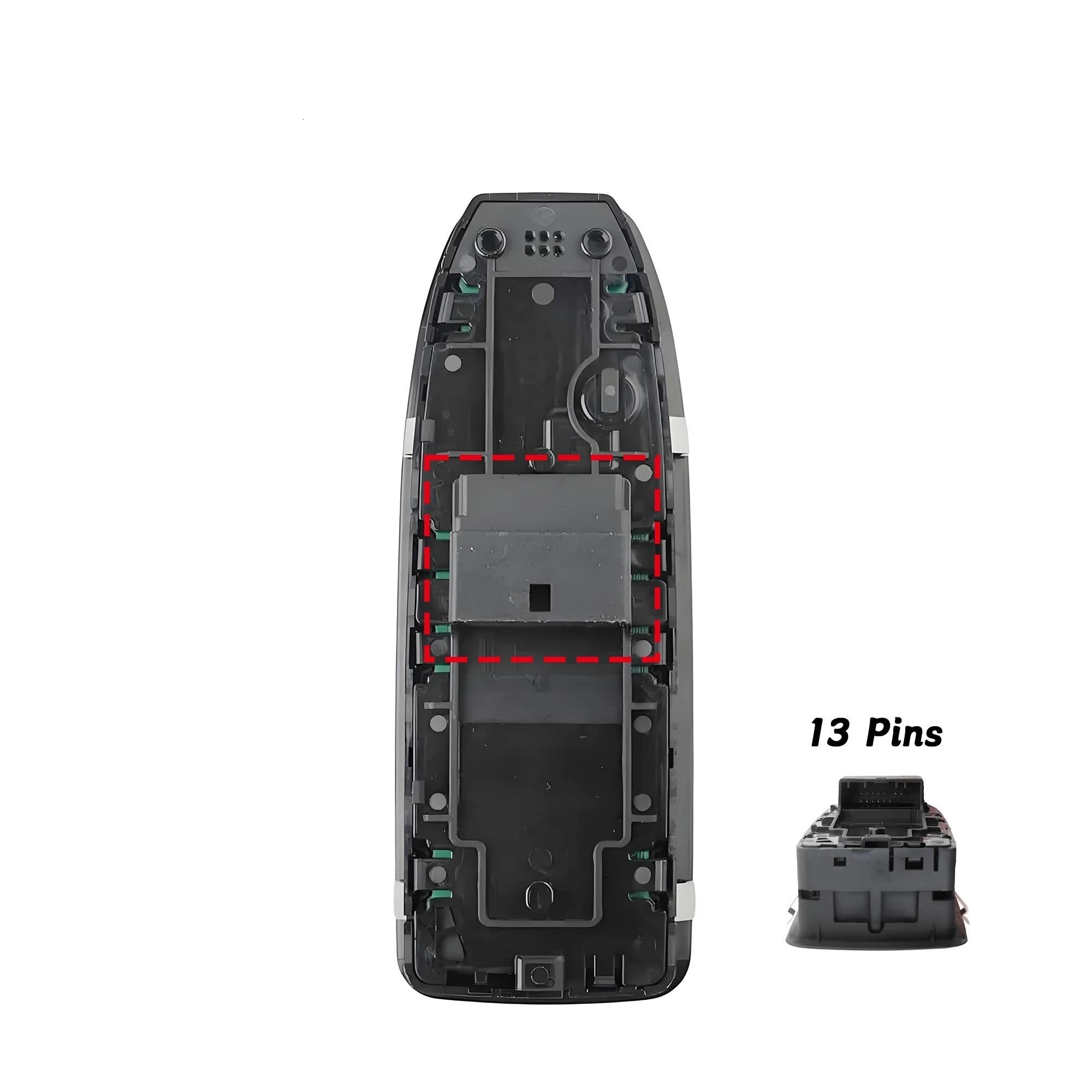 Per R&enault per Clio per Captur 2 2019-2021 Interruttore Elettrico Alzacristalli 25401-5831R 254107001R 254107080R 13 Pin