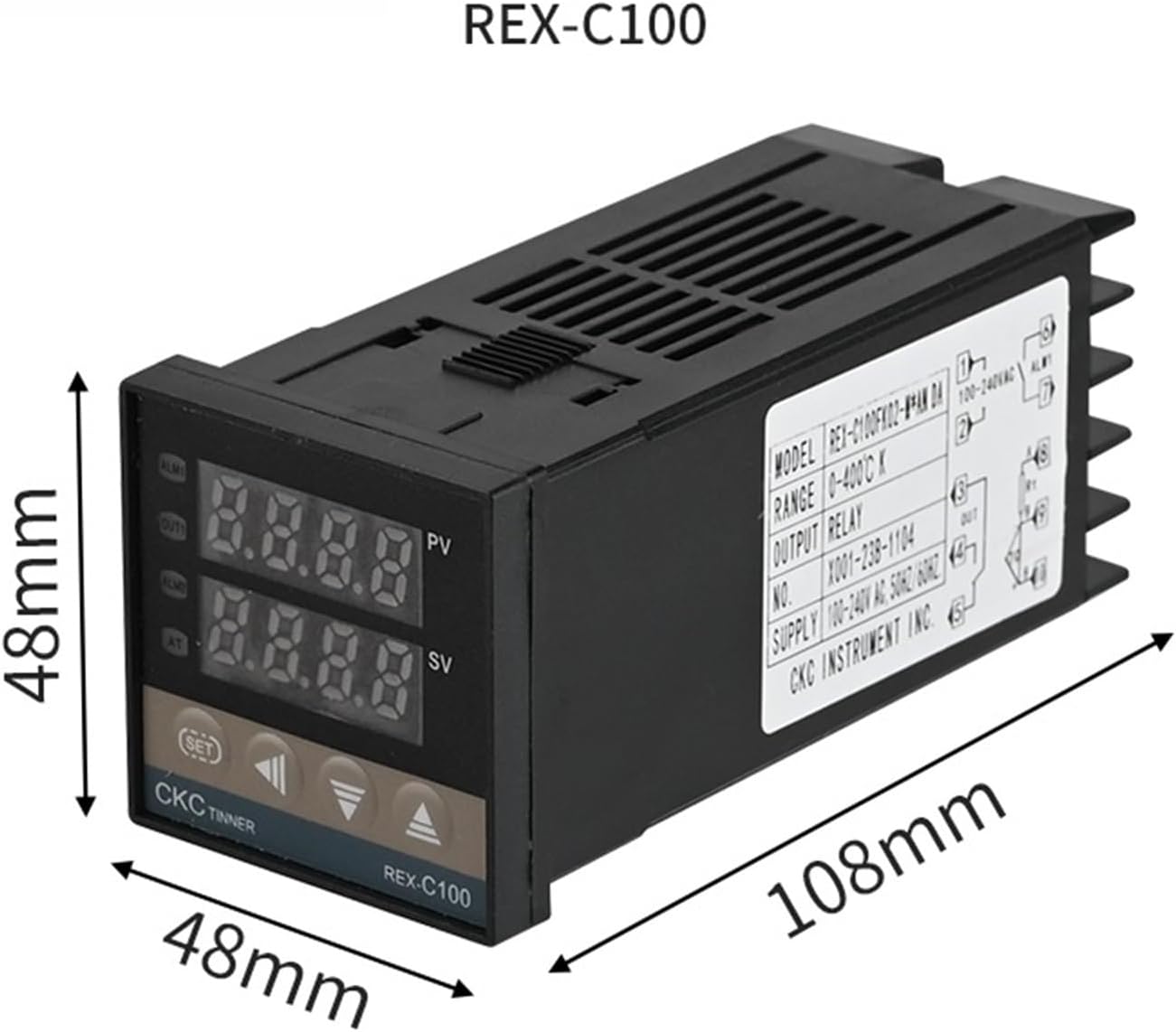 DC24V PID Temperature Controller Digital Display Thermostat SSR Relay Output REX C400 C700 C900 K E J PT100 CU50(C700-VAN DC24V)