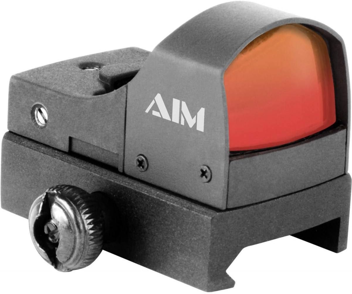 Aim Sports Mini Red Dot with On and Off Switch (Black, Small)