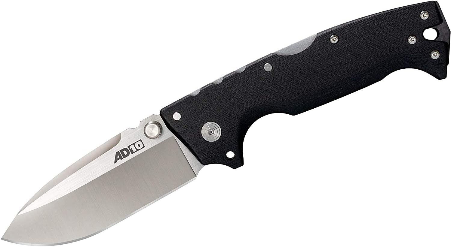 Cold Steel AD-10 3.5" S35VN Steel Ultra-Sharp Blade 5.25" G-10 Handle Tactical Folding Knife with Tri-Ad Locking Mechanism