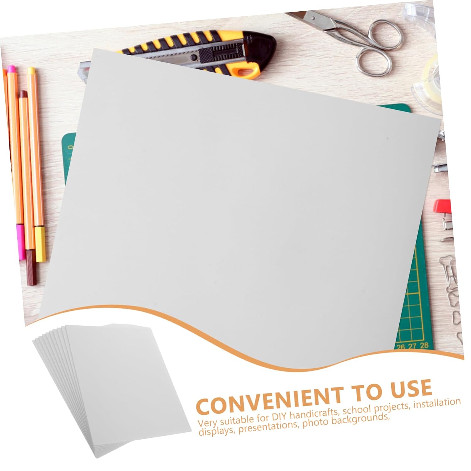10pcs Polystyrene Mounting Boards Thick Lightweight and Smooth Mat Board for Photos Crafts Presentations and Artwork Display