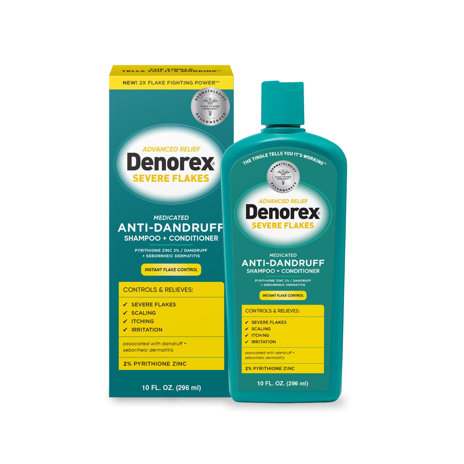 Denorex Severe Flakes Anti-Dandruff Shampoo & Conditioner, 10 fl oz