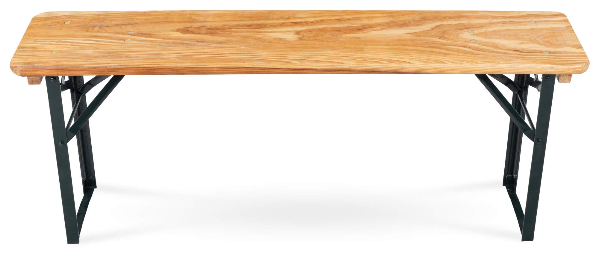 Stagecaptain BBB-117 Hirschgarten Banc de Jardin - Robuste et Court (117 cm) - Charnières métalliques Stables - Surface Peinte - Pliable - Structures en Acier - Assise en Bois - Naturel