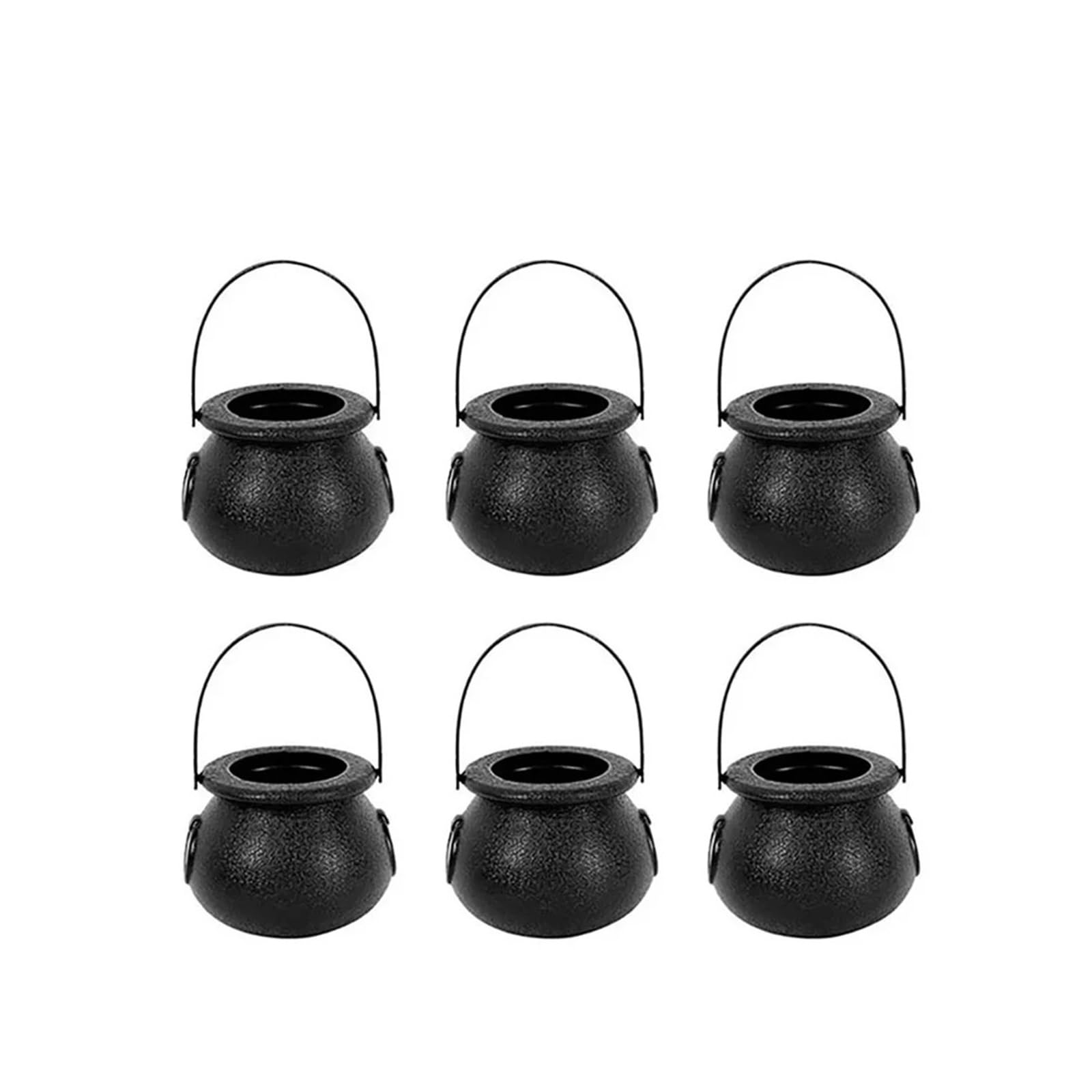 SZAJDSNMURB Halloween Witch Cauldron Decoration, Mini Plastic Candy Bucket