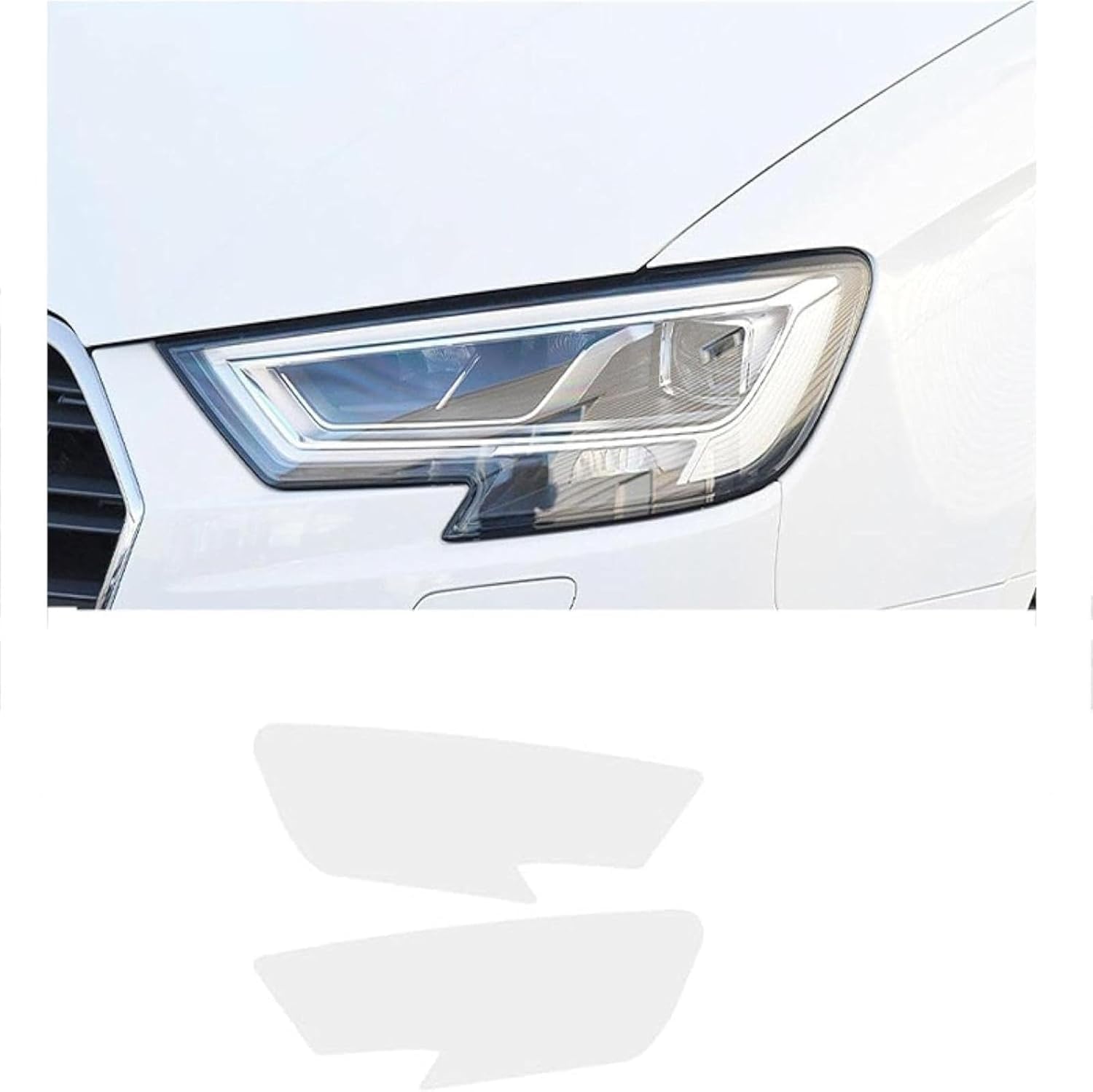 SamLng Car Front Light Film for Audi A3 8V S3 RS3 2017-2020 Car Headlight Film Front Light Transparent Blackened Moulding Vinyl Protection Sticker Car Light Film