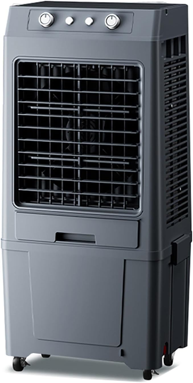 Evaporative Air Cooler Portable 40L Water Tank Bedroom Cooling System Mobile Oscillating Fan Humidifier for Cooling Bedrooms, Home, Office(Small)