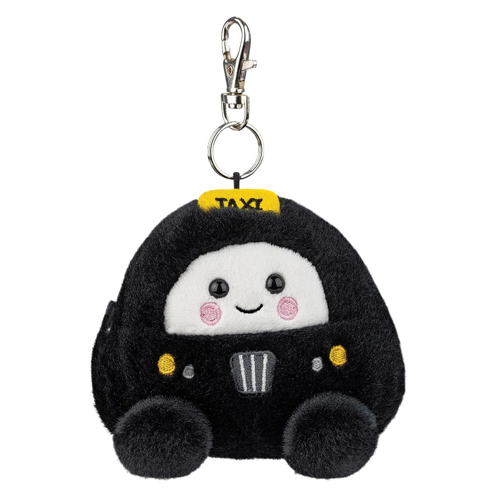 AURORA, 61654, Palm Pals Freddie Black Taxi Clip-On,10cm, Soft Toy, Black