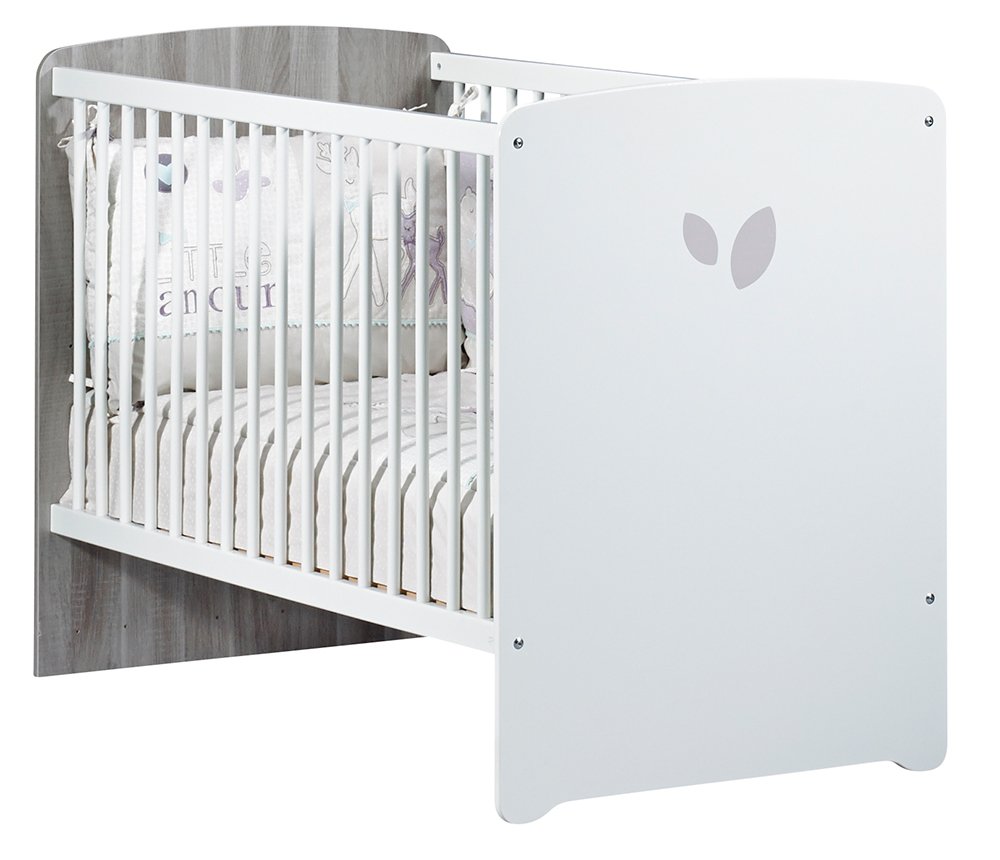 BabyPrice Chambre Trio lit, Commode à Langer et Armoire en Bois Blanc