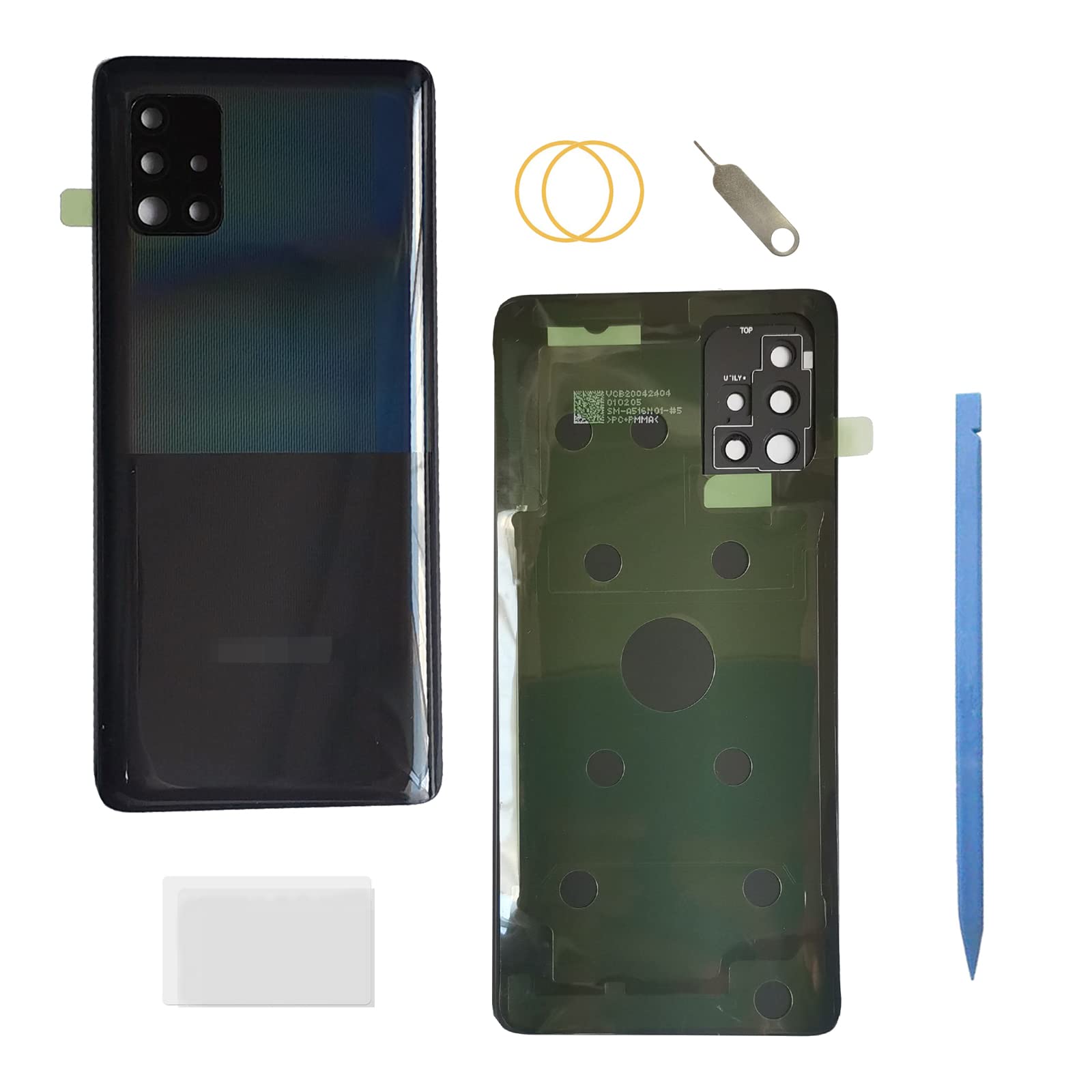 A51 5G Battery Back Housing Door Replacement Rear Cover with Camera Glass Lens/Frame Tape for Samsung Galaxy A51 5G 2020 6.5" A516 (Not ok for 4G/LTE