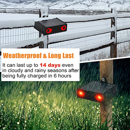 Univerayo Solar Nocturnal Animal Repeller, Newest Version 4 Pack And Lycoming Coyote Deterrent 8 Pack #TOP3