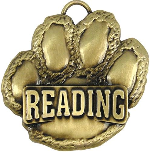 Jones School Supply - Reading Paw Mascot Medal - Set of 25 Gold Paw Medals with Engraving - 1.75" Academic Award Medal