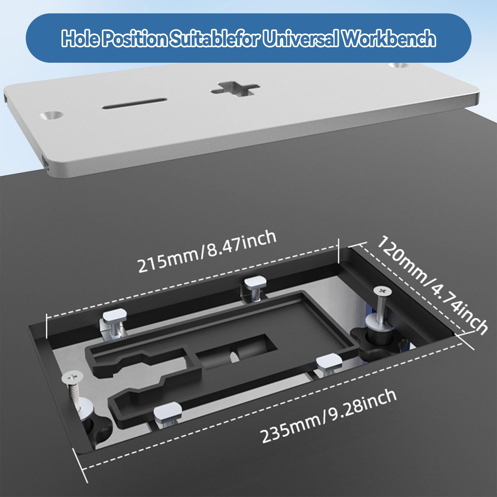 Placa de inserción de aleación de aluminio para sierras de calar, recorte y flipboard