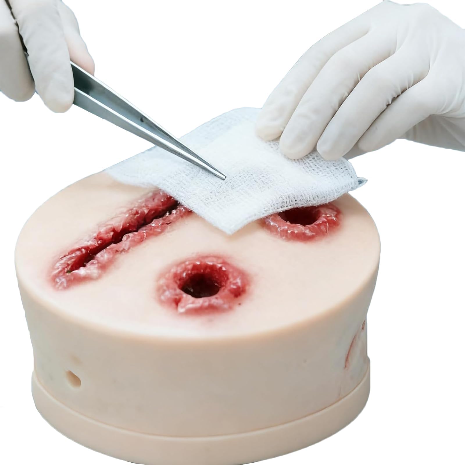 Wound Packing Trainer, Laceration Simulator Model, Stop Bleed Training Kit, Reusable and Soft Durable, Simulates Bleeding Scenarios and Develop Key Muscle Memory, for Medical Course Teaching