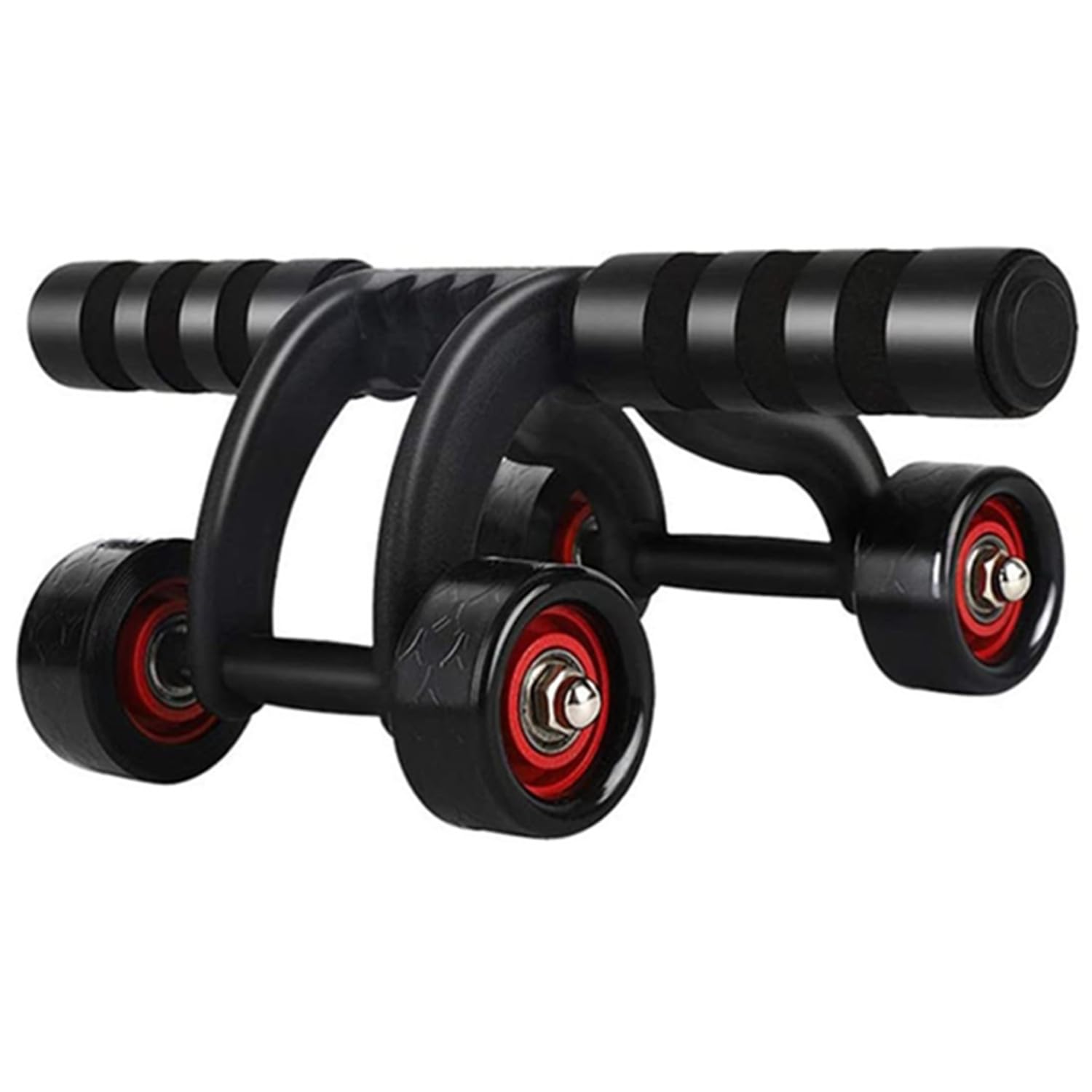 4-Wheel Ab Roller Abdominal Exercise Roller for Six Pack Abs, Core Workout Trainer, Stomach Exercises with Knee Mat, Sport Fitness for Men and Women