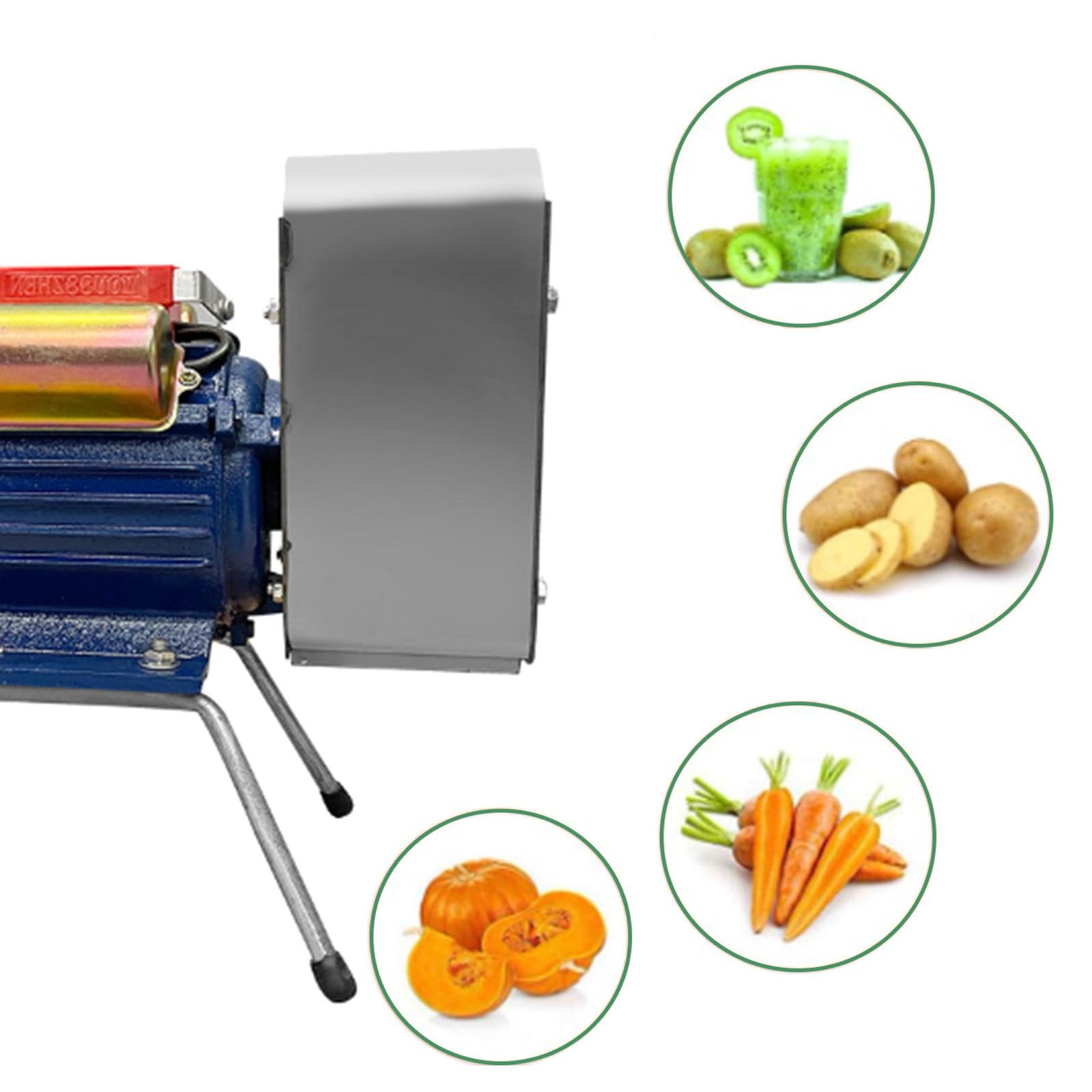 Kommerzieller elektrischer Kartoffelstampfer, 750-W-Kartoffelstampfer aus Edelstahl, Welle und Getriebe für präzises Mahlen, Produktionseffizienz 20–30 kg/Stunde, für Knoblauch, Tomaten