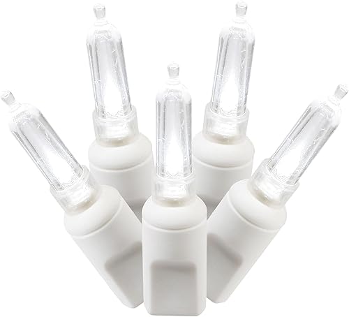 Miniatura 4 de Vickerman - Juego de 100 luces LED italianas color naranja sobre cable blanco