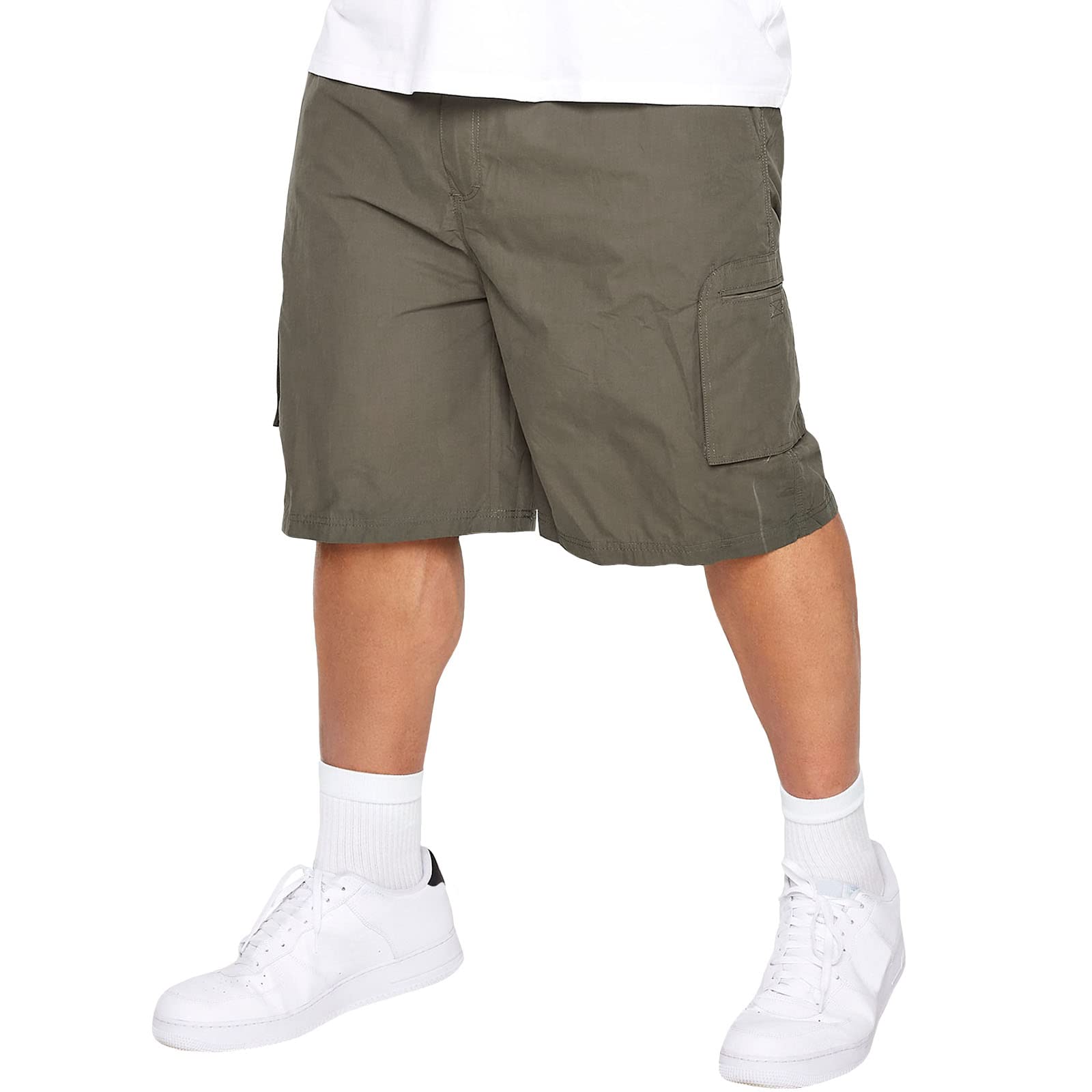 D555 Men's Khaki Duke Large Cargo Shorts Pockets Elasticated 2XL 3Xl 4XL 5Xl 6XL 7Xl 8XL (Ks20462) (6Xl)