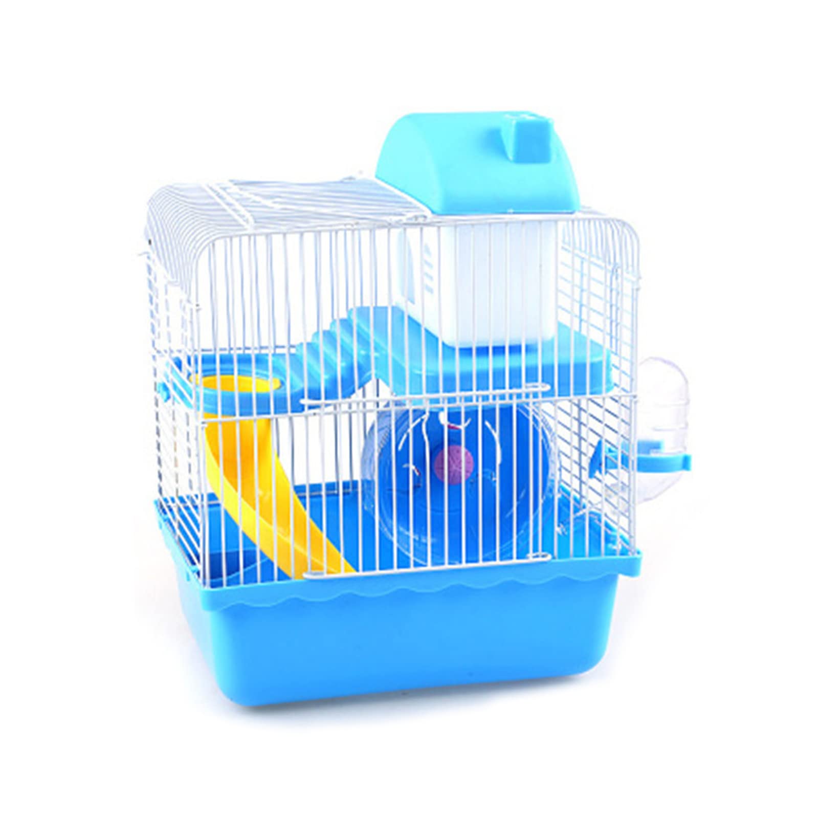 Kufoo Hamster Cage 2 Tier Easy to Install Hamster for Small Pets (Blue)