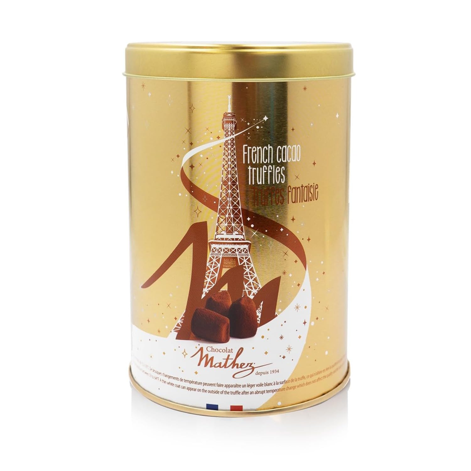 Mathez Cacao Truffles französische mit Kakao gepuderte Schokoladen in dekorativer Metalldose inkl. FeinWert E-Book (6 x 500g)
