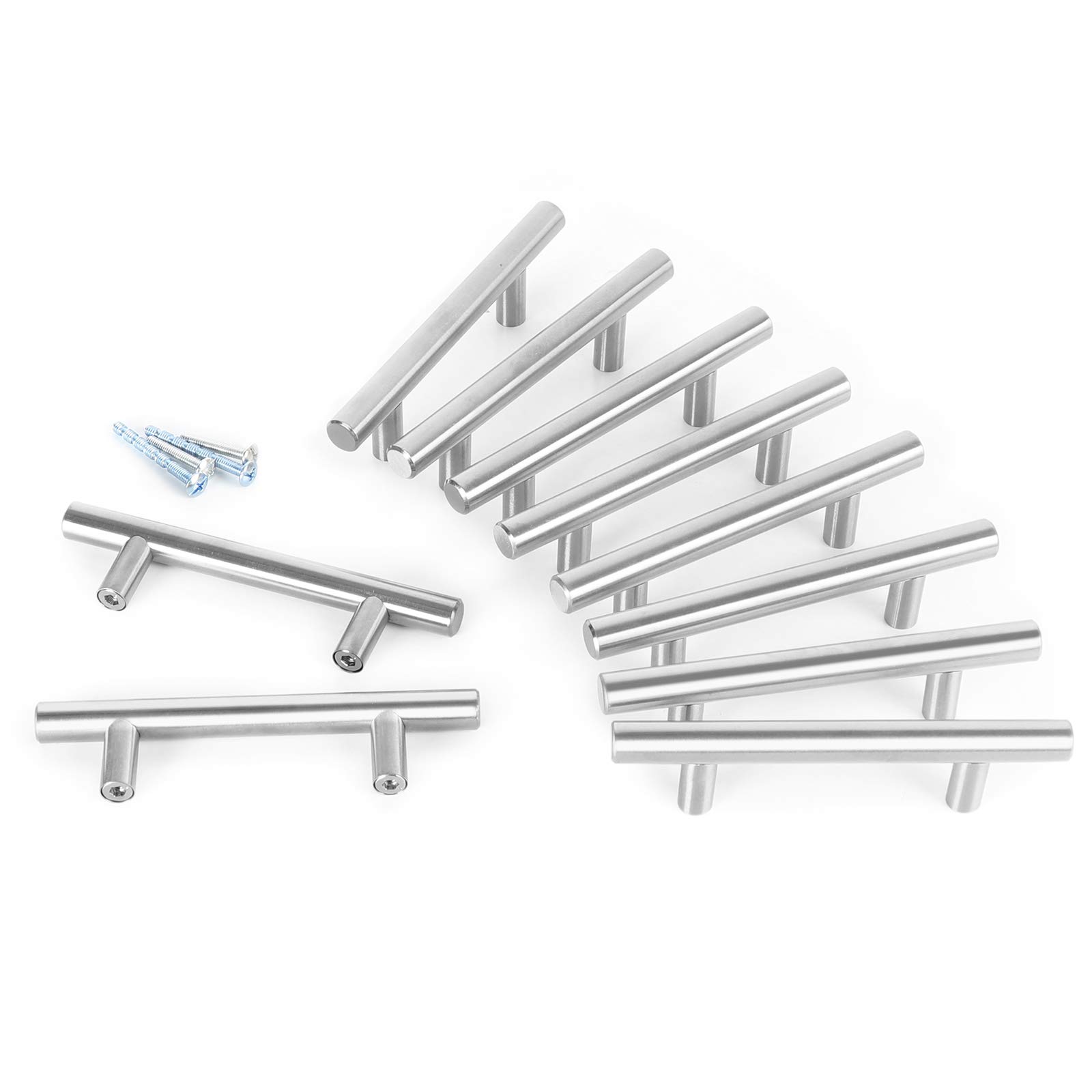 Buy HYCKee 10 Pack Handles Brushed Nickel Stainless Steel 3