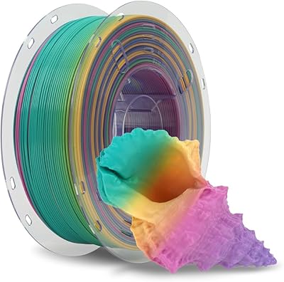 26 – VOXELAB HS PLA Filament 1.75mm, Rapid PLA Color-Changing, High Speed Rainbow Changeable Filament, 1kg (2.2lbs) for Most FDM 3D Printer, Rain…