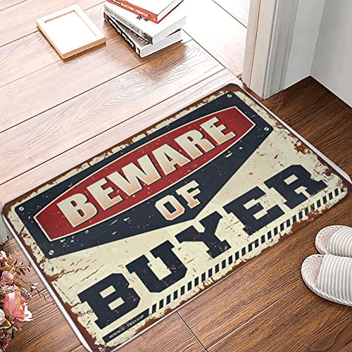 Tapis de bienvenue extérieur méfiez-vous de l'acheteur décoration de bureau - 2