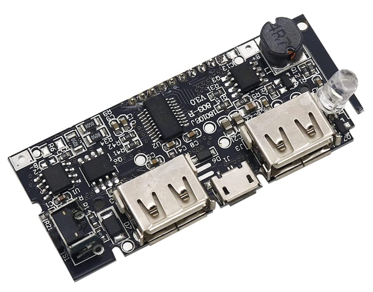 Electronic Spices Dual USB Output 5v 2.1a 1a Power Bank Charging Module