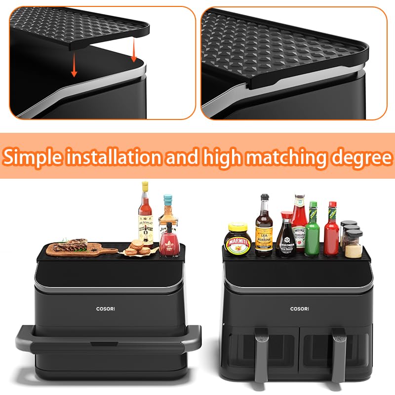 Tapis De Rangement Silicone Pour Friteuse à Air Cosori 8.5L/10L - 41x15 Cm, Antidérapant, Résistant à La Chaleur 220°C