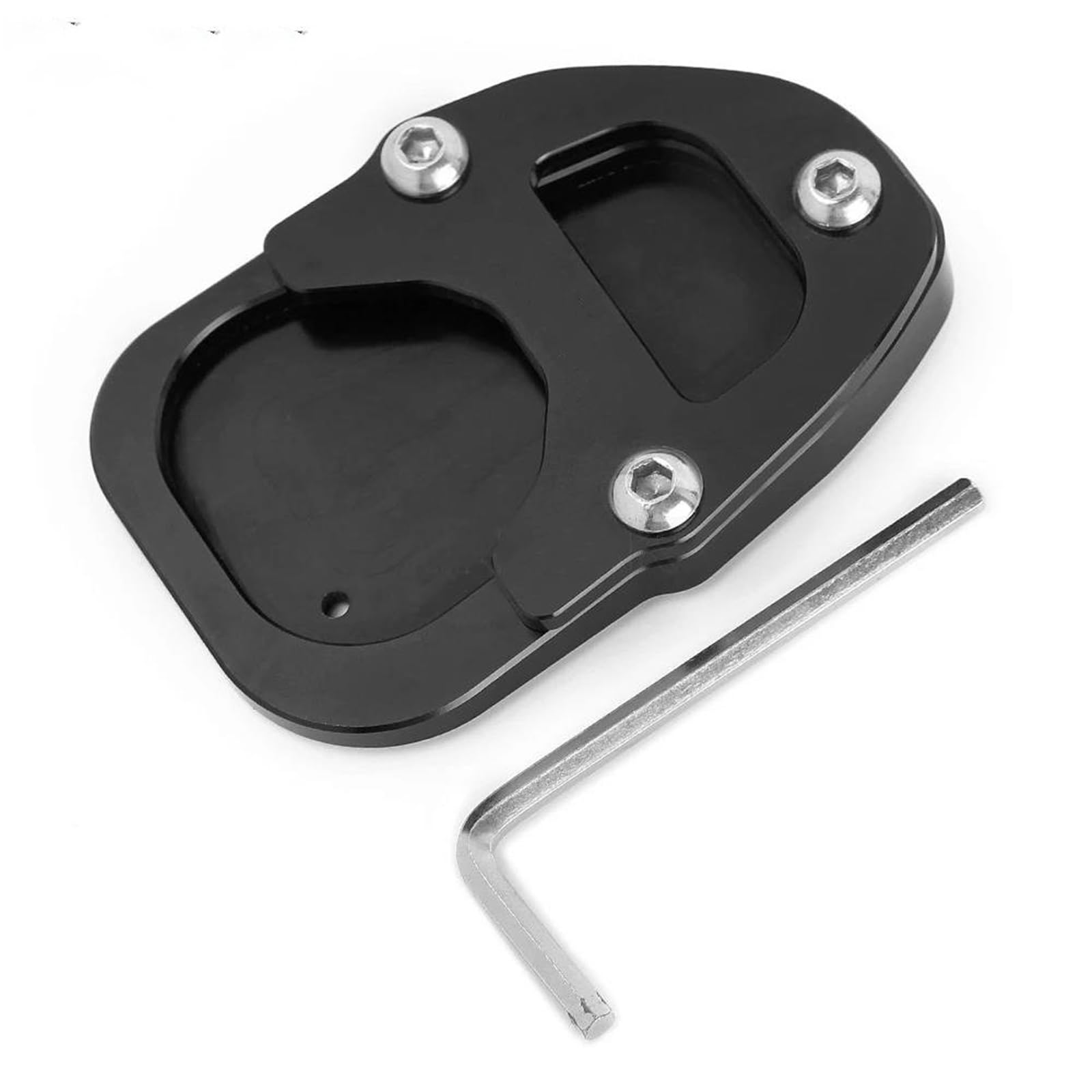 Rivestimenti Laterali Moto Cavalletto Piede Cavalletto Laterale Estensione Pad Piastra di Supporto con per B&MW per Rninet RT 2017 2018 2019-2022(Nero)