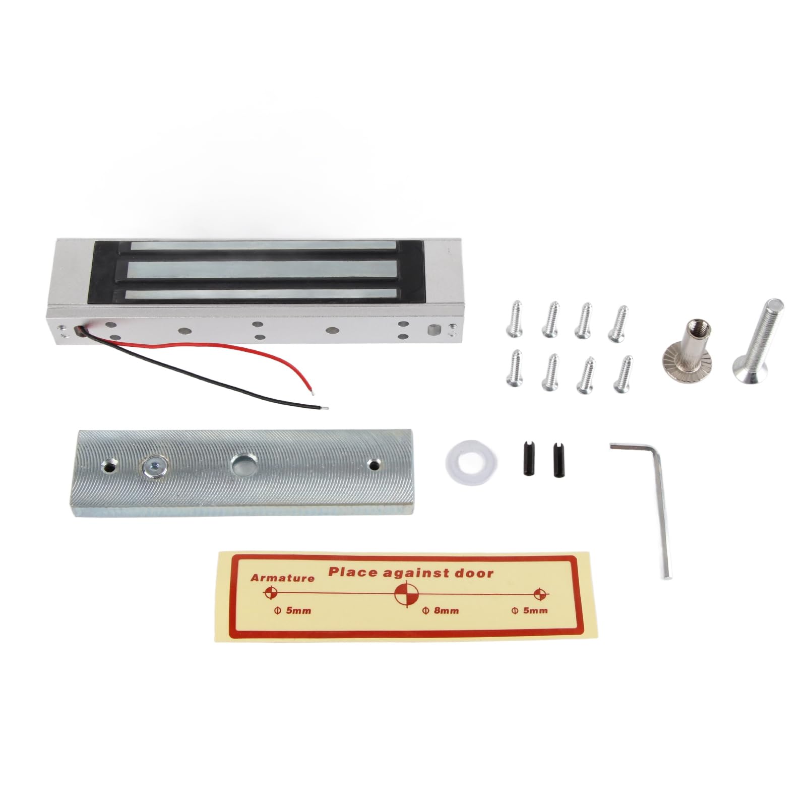 Serratura elettromagnetica incasso, forza di tenuta 180 kg (396 libbre), serratura magnetica elettrica incorporata 24 V per di controllo accessi