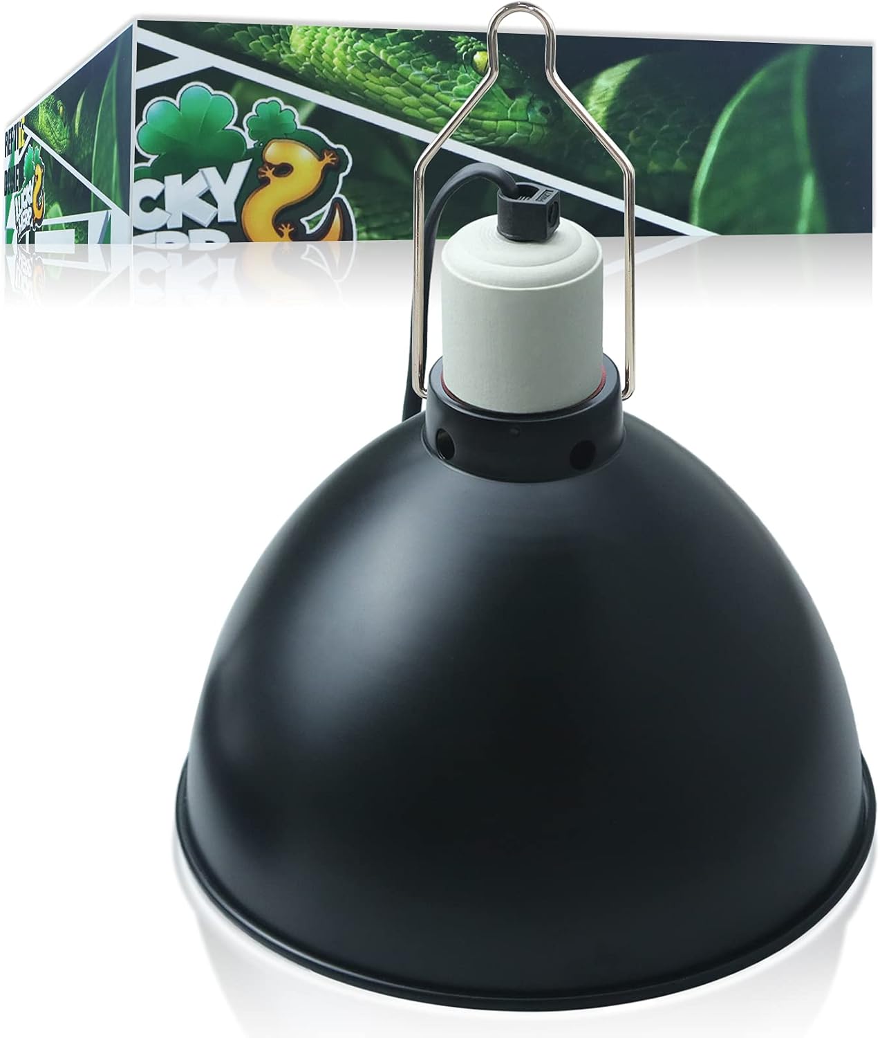 Buy LUCKY HERP Aluminum 8.1inch Dome Reptile Light Fixture, Reptile
