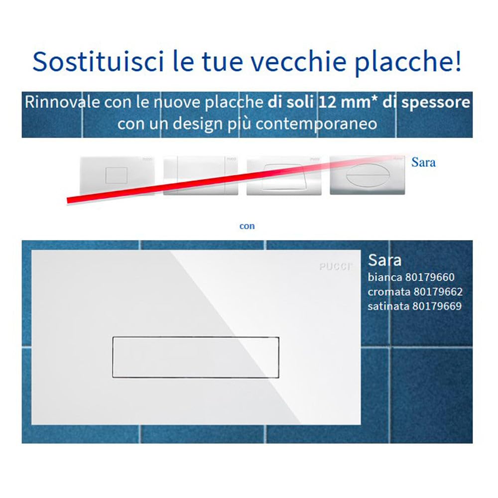 Pucci Sara Rinnova 28×18 placca di Comando Bianca | 80179680
