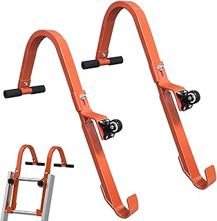 YYQTGG Ladder Roof Hook, Ladder Stabilizer, Ladder Roof Hook Heavy Duty Steel Ladder Stabilizer, Beautiful Appearance Heavy Duty Ladder Stabilizer For Climbing Up Roof,Orange