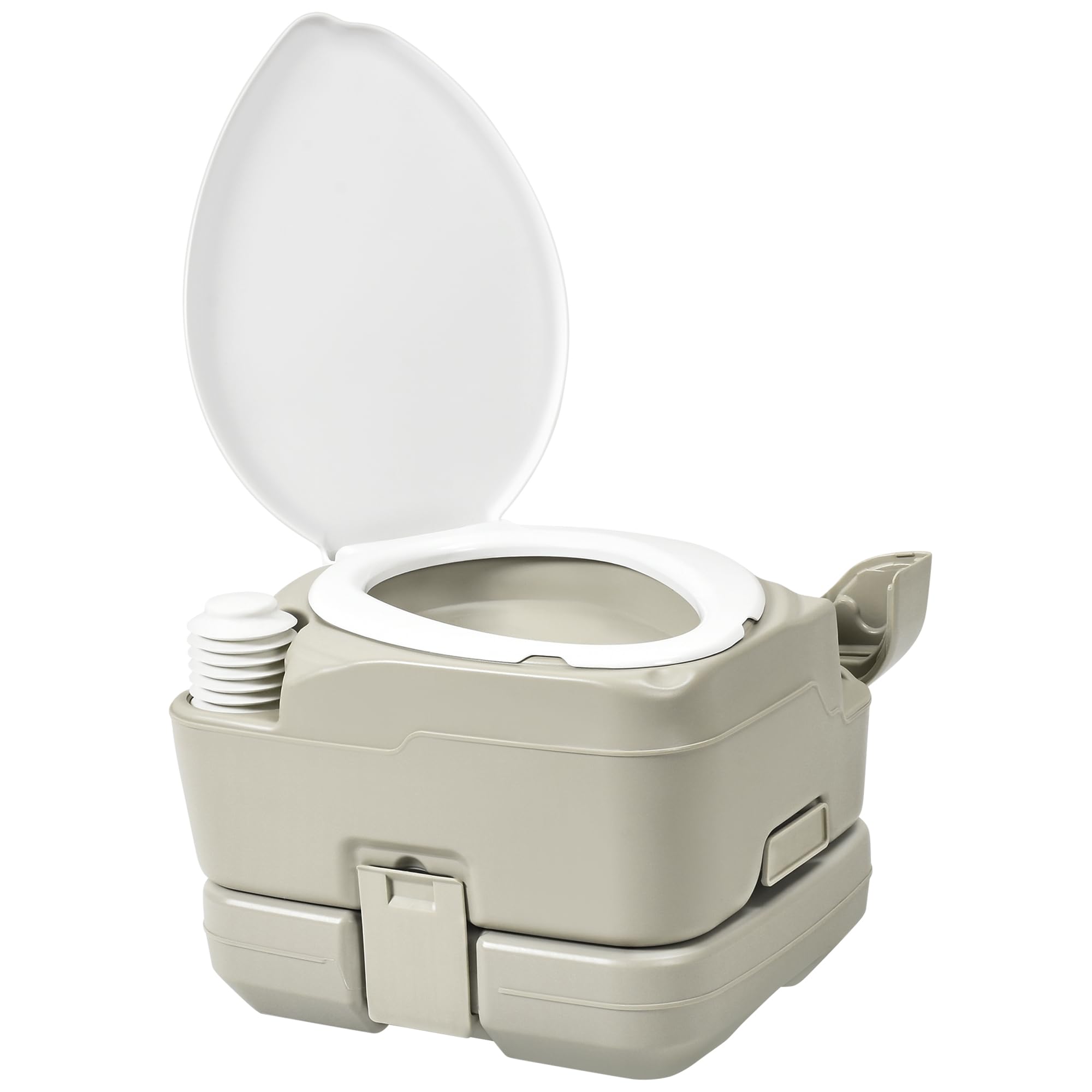YITAMOTOR 2.6 Gal Portable Toilet for Camping, RV Toilet with Diagonal Elongated Bowl Seat, Porta Potty with Hand Sprayer, Leak-Proof for Adults, RV Travel, Hospital, Boat, Trip, Home
