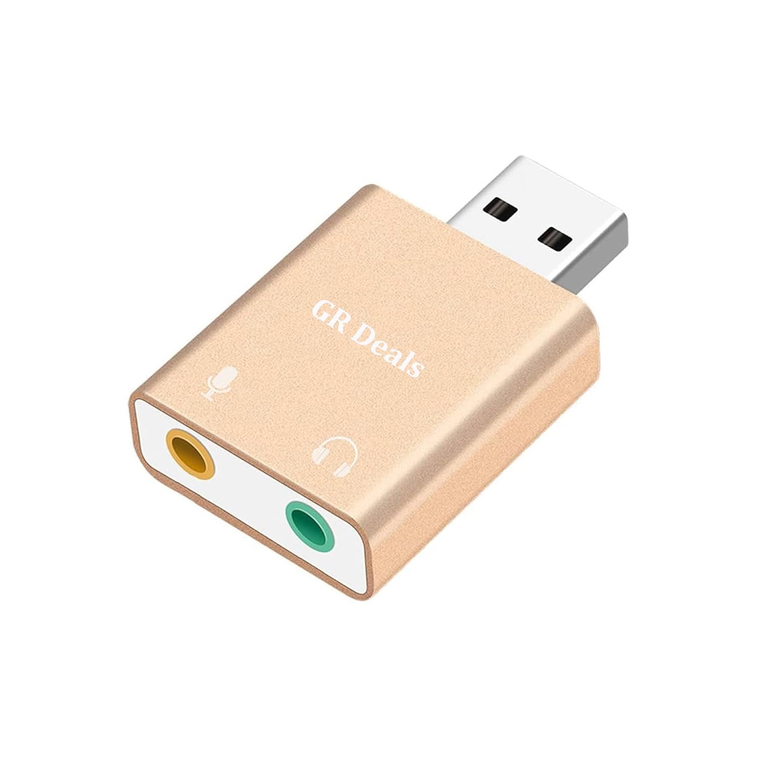gr deals USB External Sound Card, External Stereo Sound Plug and Play Gaming Adapter 3.5mm Headphone and Microphone Jack for Windows, Mak, Lin-ux Microphone Studio Recording. (Multicolor). (PACK OF 1)-picture-13