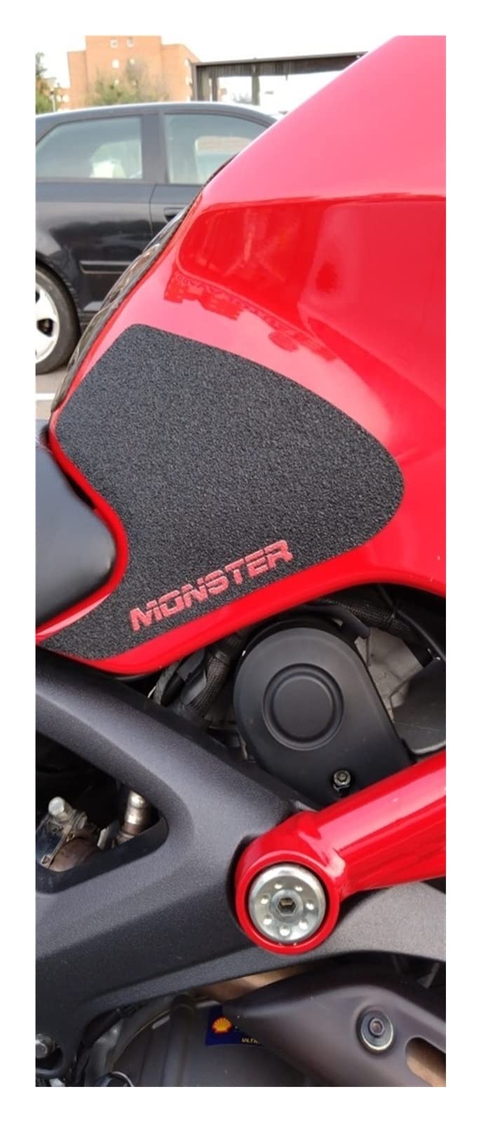 Paraserbatoio per Ducati per Monster 696 795 796 1100 1100 S Moto Sticker Antiscivolo Rilievo del Serbatoio del Carburante Laterale Gas Ginocchio Grip Trazione Pastiglie (Color : 1)