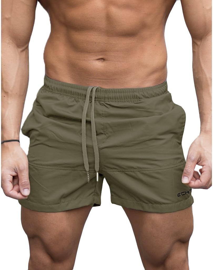 ECHT Repel Shorts Khaki V2 Running Lifting Bodybuilding Tight Fitted Workout Athletic
