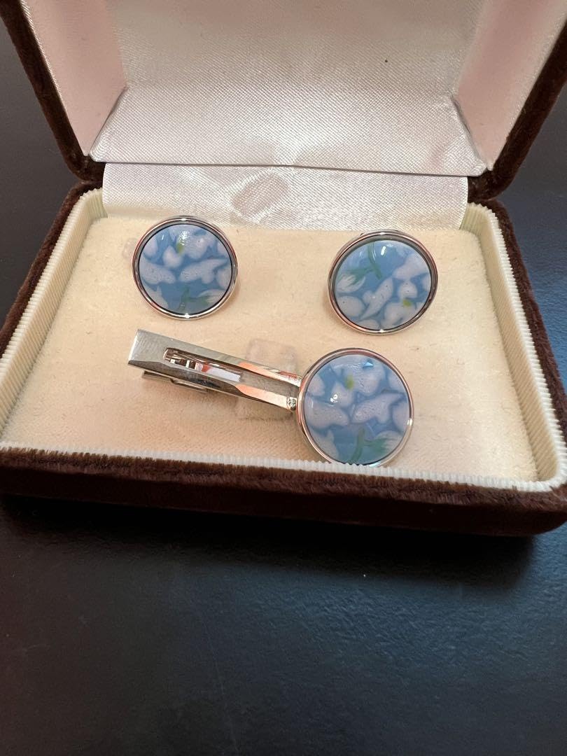 848 深川製磁　カフスボタン&タイピン　3セット　未使用 Amazon.co.jp: 848 深川製磁 カフスボタン&タイピン 3セット
