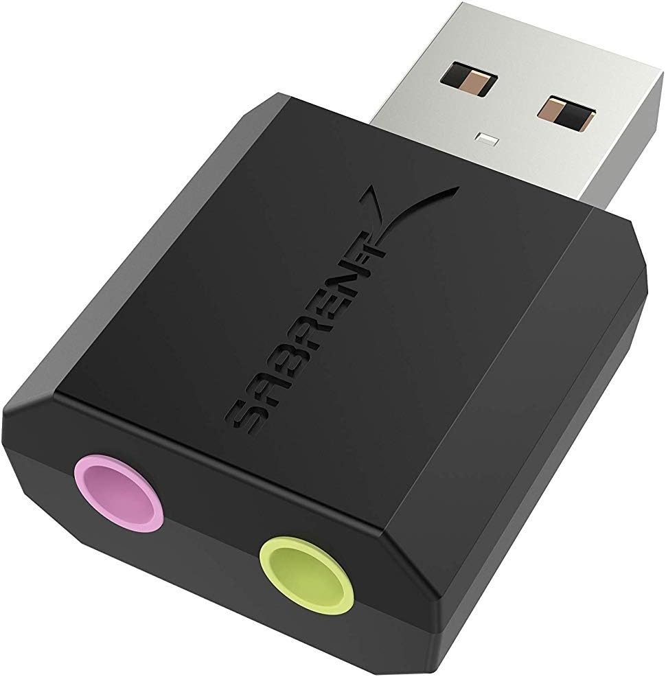 USB External Stereo Sound Adapter for Windows and Mac. Plug and Play No Drivers Needed. (AU-MMSA)