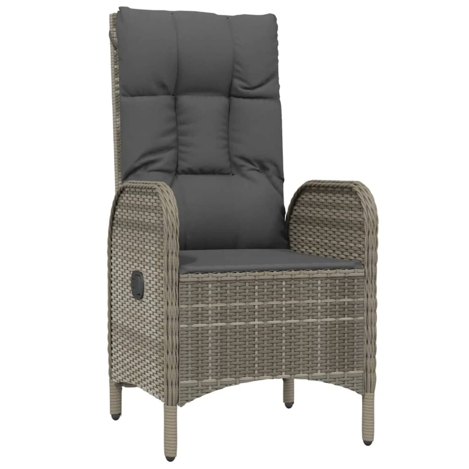 3185181 Set da Pranzo Giardino 5pz Nero e Grigio con Cuscini Polyrattan Testata in Legno,Testata Letto Matrimoniale Muebles Dormitorio Spalliera Letto Testiere per Letto Matrimoniale