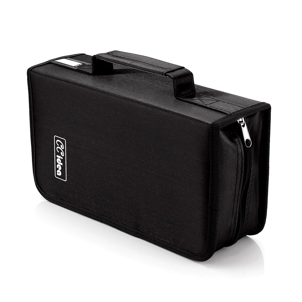 CCidea Estuche portátil para CD o DVD, Carpeta de Almacenamiento de Discos para Coche, Organizador de Transporte de Viaje