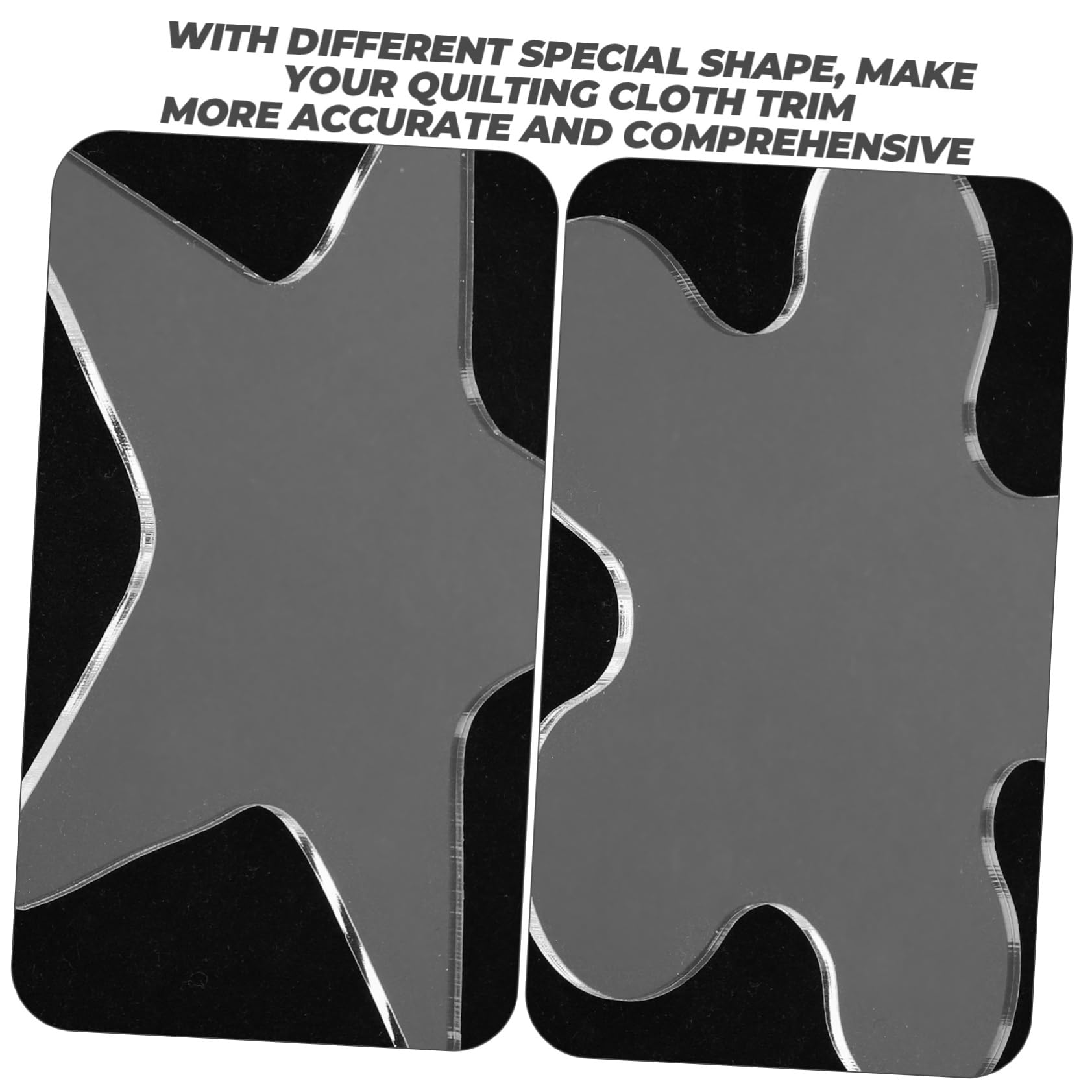 Lurrose 10piezas Plantillas De Acolchado Acrílicas Reglas Transparentes Para Manualidades De Ropa Diseños De Flores y Estrellas Herramientas De Costura Para y Patchwork