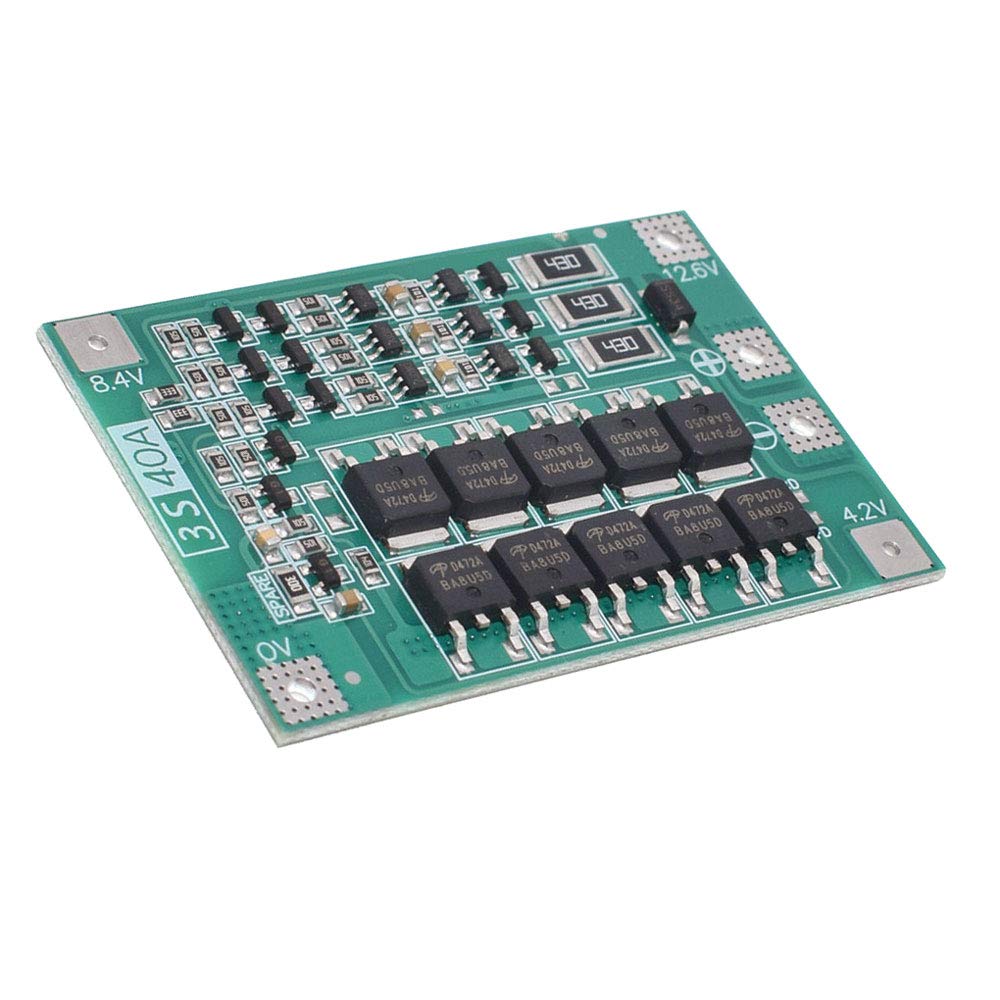 BMS 3S 40A 12V – Scheda Di Protezione Per Batterie Al Litio 18650 Con Staffa