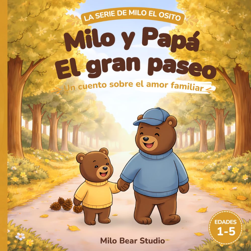 Milo y Papá: El gran paseo: Cuento ilustrado sobre el amor familiar para niños de 1 a 5 años — Una tierna historia para dormir sobre el vínculo entre ... y sentirse seguro (La Serie de Milo el Osito)
