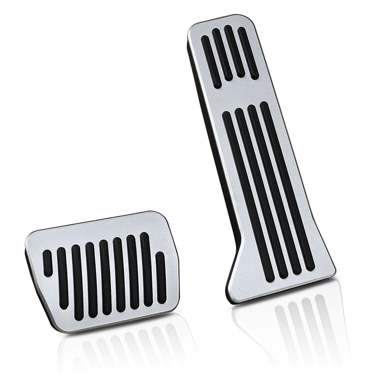 MAIMOCCY Aluminium Gas Accelerator Brake Pedal Cover Cap Compatible for Mazda 2 3 6 CX-3 CX-5 CX-9 at Foot Pad Interior Parts No Drill Automatic Transmission