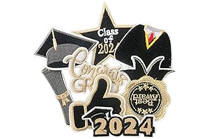 Graduation Season Iron-On Embroidery Patches for DIY Crafts