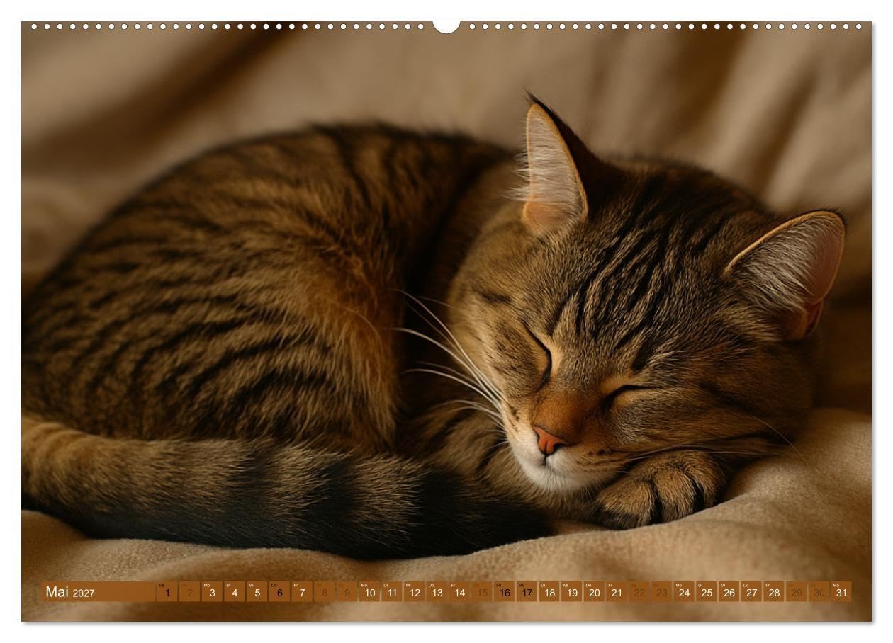 Katzenblicke – Eleganz und Anmut (hochwertiger Premium Wandkalender 2027 DIN A2 quer), Kunstdruck in Hochglanz: Kunstvolle Katzenbilder fürs ganze Jahr (CALVENDO Tiere)